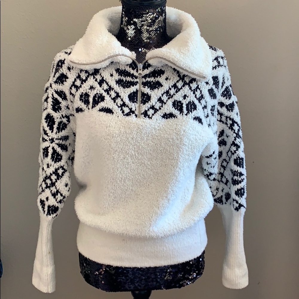 Beautiful Black and off White colored sweater